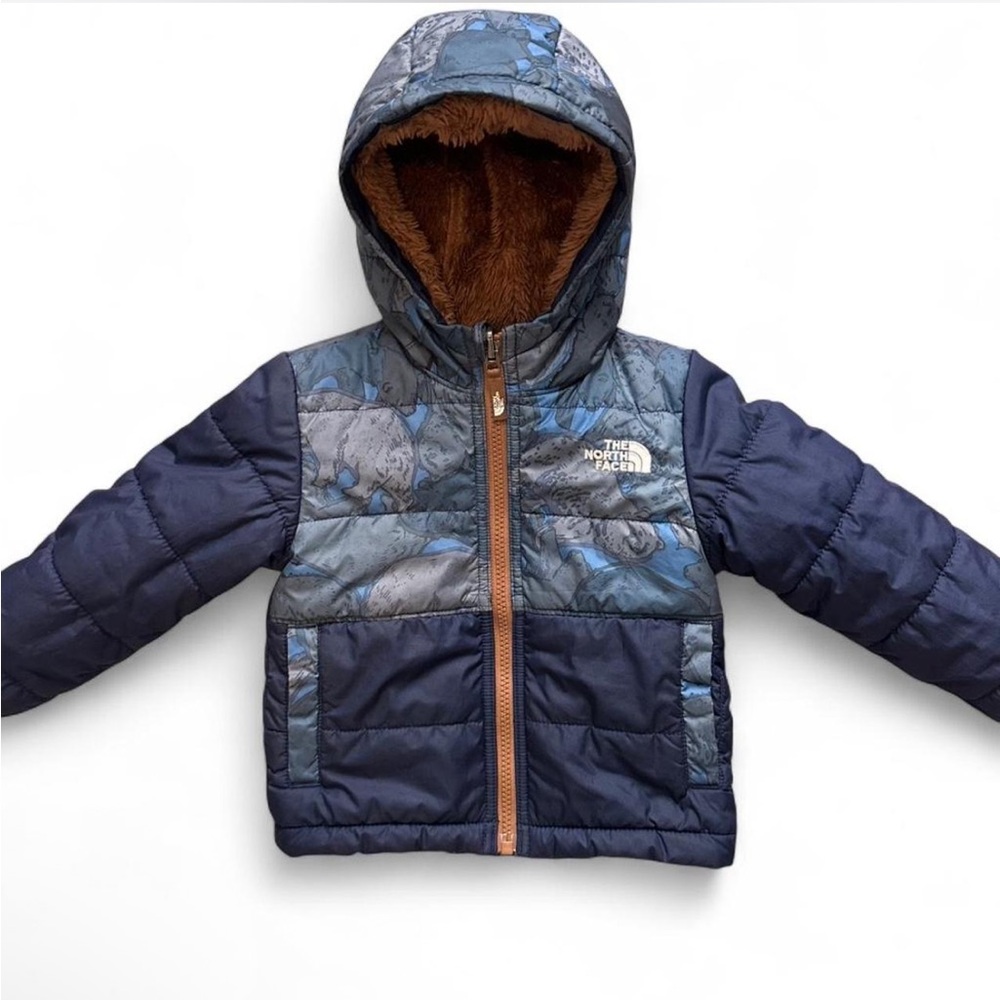 The North Face Navy and Chocolate Hooded Jacket